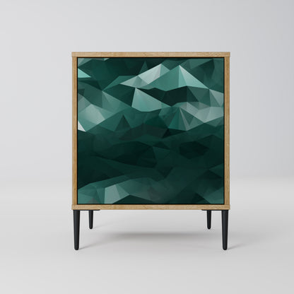 POLYGONAL FLOATING 1-Door Sideboard in Oak Effect