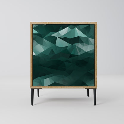 POLYGONAL FLOATING 1-Door Sideboard in Oak Effect