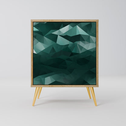POLYGONAL FLOATING 1-Door Sideboard in Oak Effect