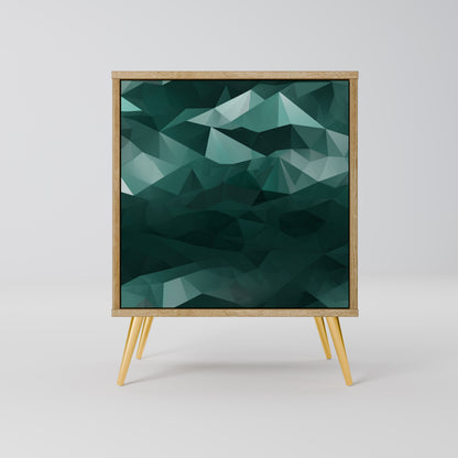 POLYGONAL FLOATING 1-Door Sideboard in Oak Effect