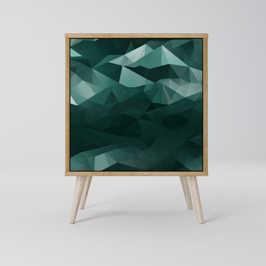 POLYGONAL FLOATING 1-Door Sideboard in Oak Effect