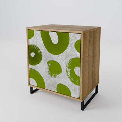Credenza GREEN RHAPSODY a 1 anta effetto rovere
