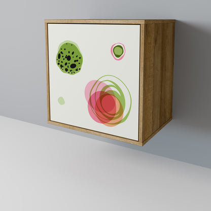 COLORFUL COSMOS 1-Door Sideboard in Oak Effect