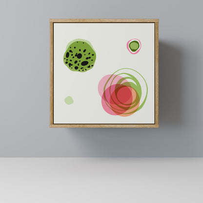 COLORFUL COSMOS 1-Door Sideboard in Oak Effect