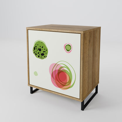 COLORFUL COSMOS 1-Door Sideboard in Oak Effect