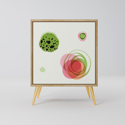 COLORFUL COSMOS 1-Door Sideboard in Oak Effect