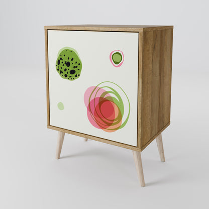 COLORFUL COSMOS 1-Door Sideboard in Oak Effect