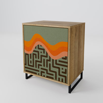 Credenza a 1 anta SIMPLE SOLUTIONS effetto rovere