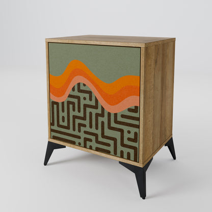 Credenza a 1 anta SIMPLE SOLUTIONS effetto rovere