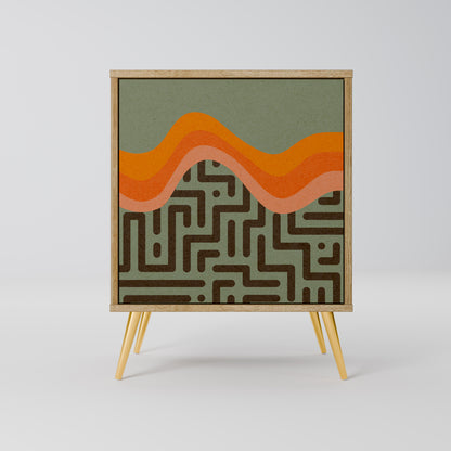 Credenza a 1 anta SIMPLE SOLUTIONS effetto rovere