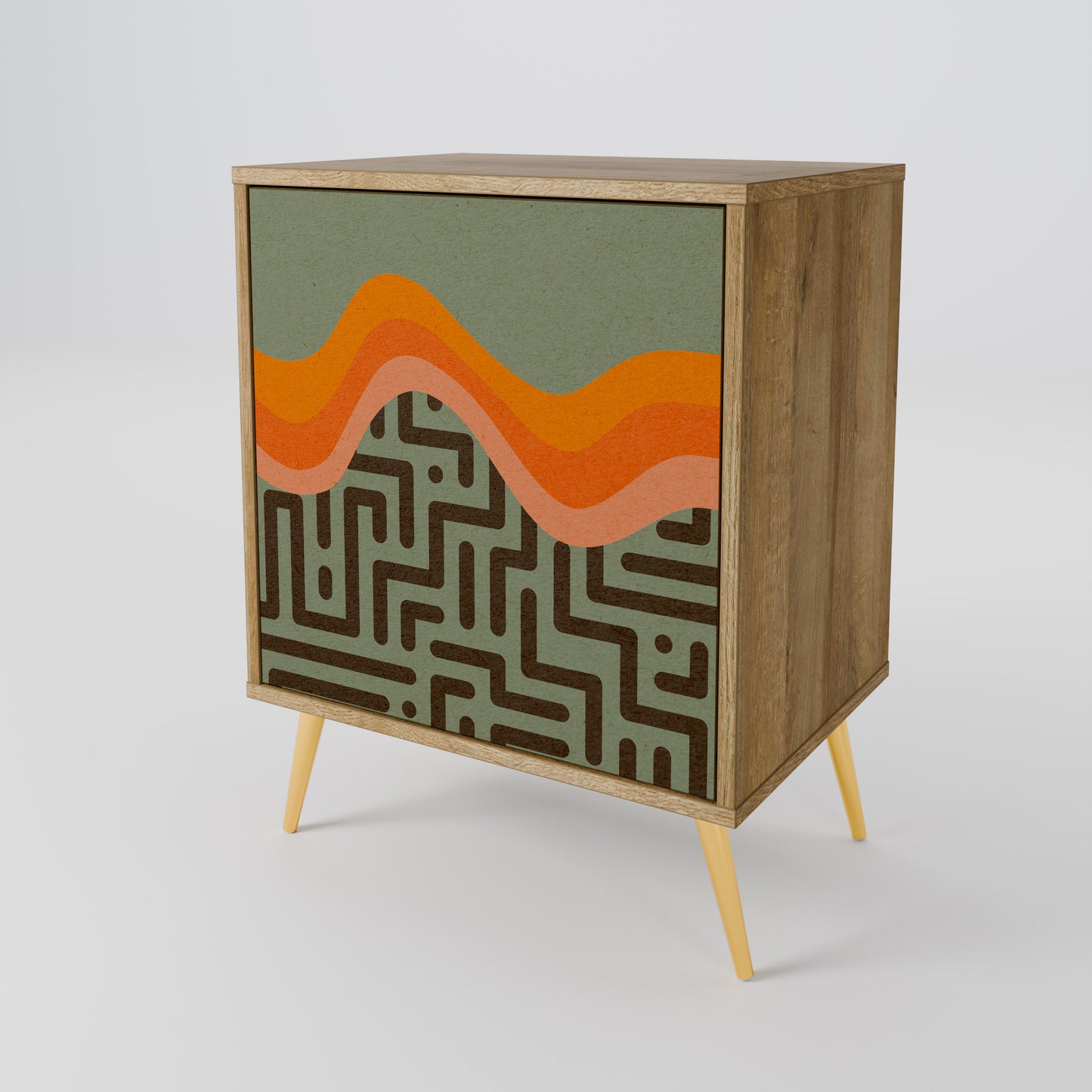 Credenza a 1 anta SIMPLE SOLUTIONS effetto rovere