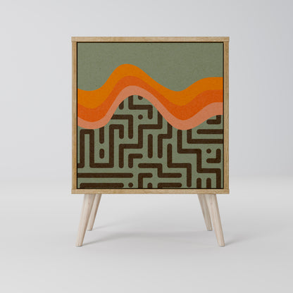 Credenza a 1 anta SIMPLE SOLUTIONS effetto rovere