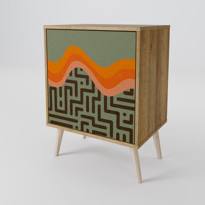 Credenza a 1 anta SIMPLE SOLUTIONS effetto rovere