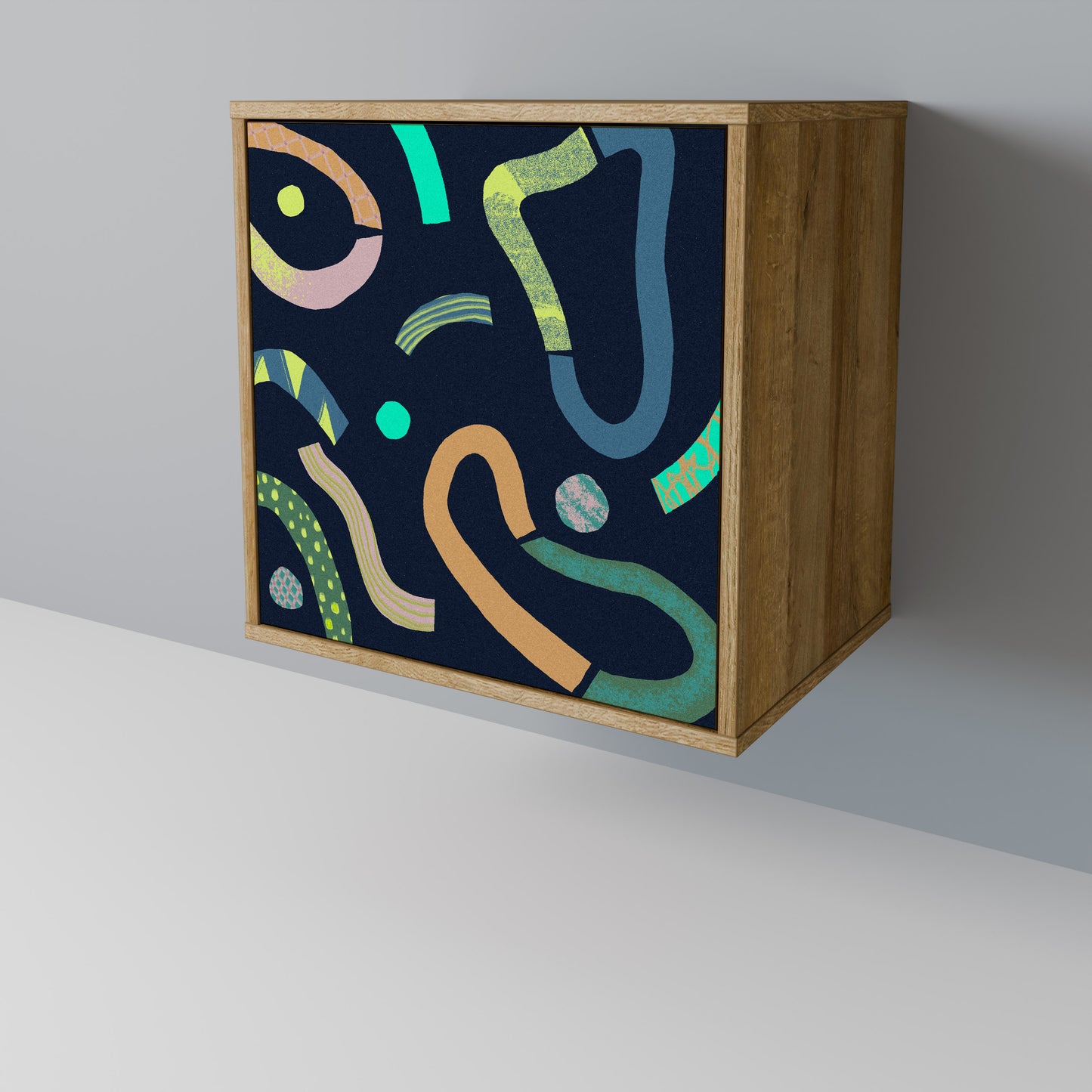 CONTRAST DANCE 1-Door Sideboard in Oak Effect
