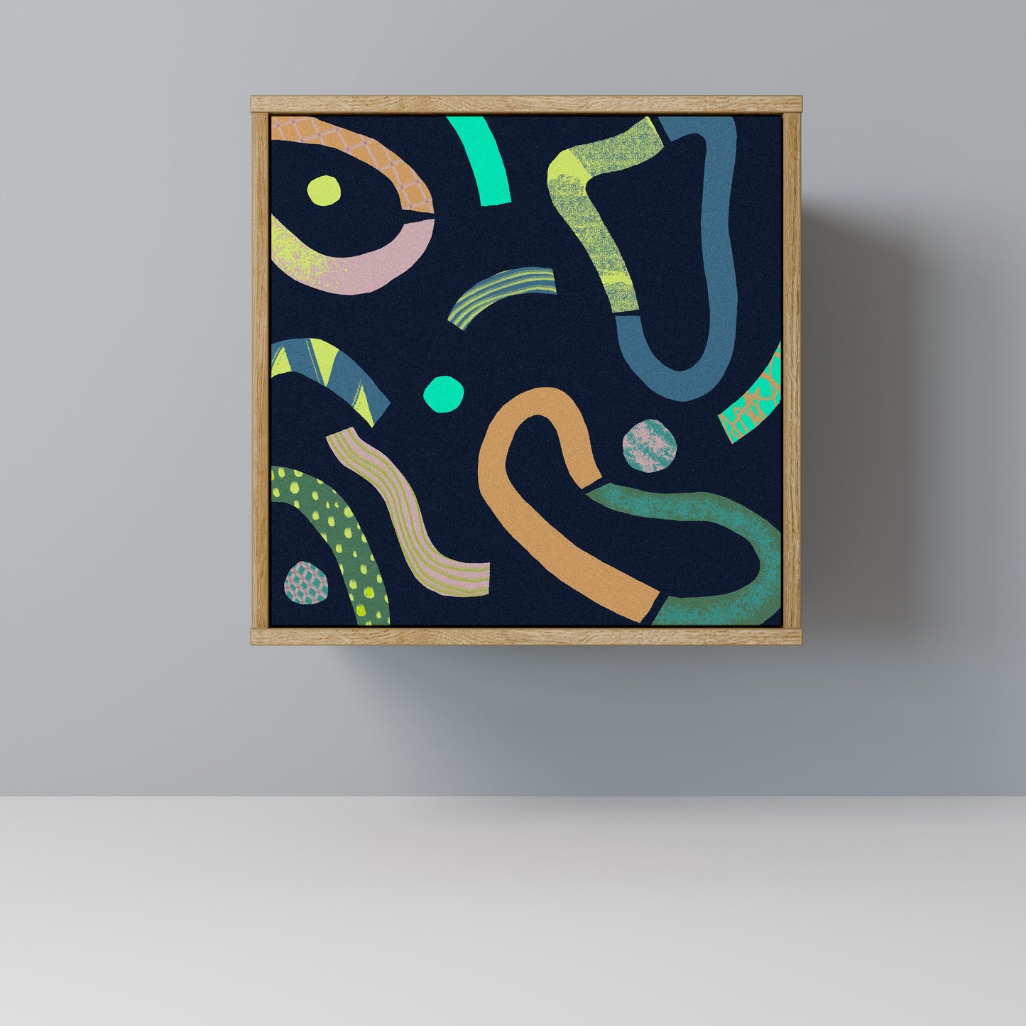 CONTRAST DANCE 1-Door Sideboard in Oak Effect