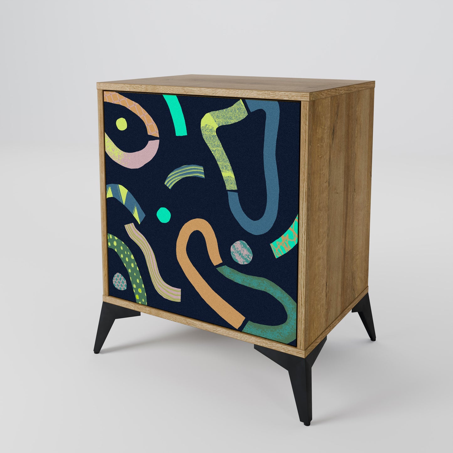 CONTRAST DANCE 1-Door Sideboard in Oak Effect