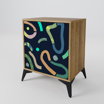 CONTRAST DANCE 1-Door Sideboard in Oak Effect