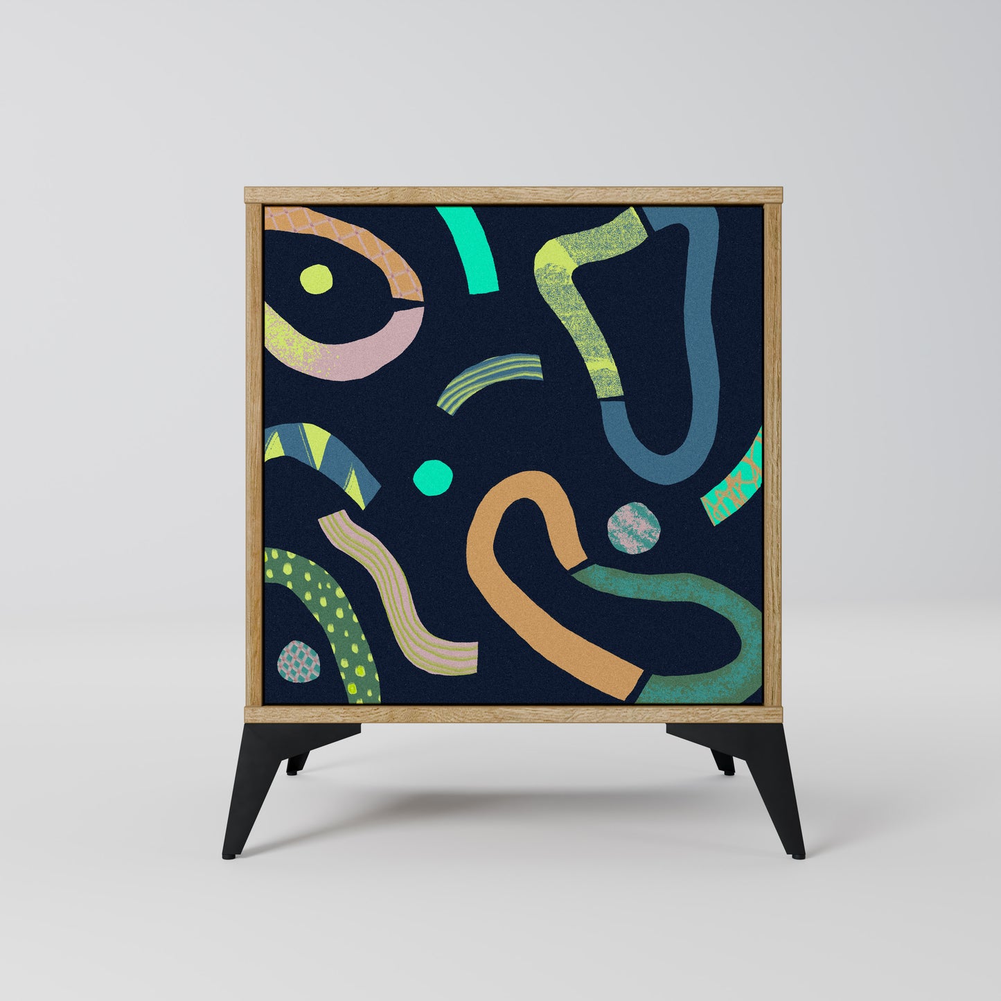 CONTRAST DANCE 1-Door Sideboard in Oak Effect