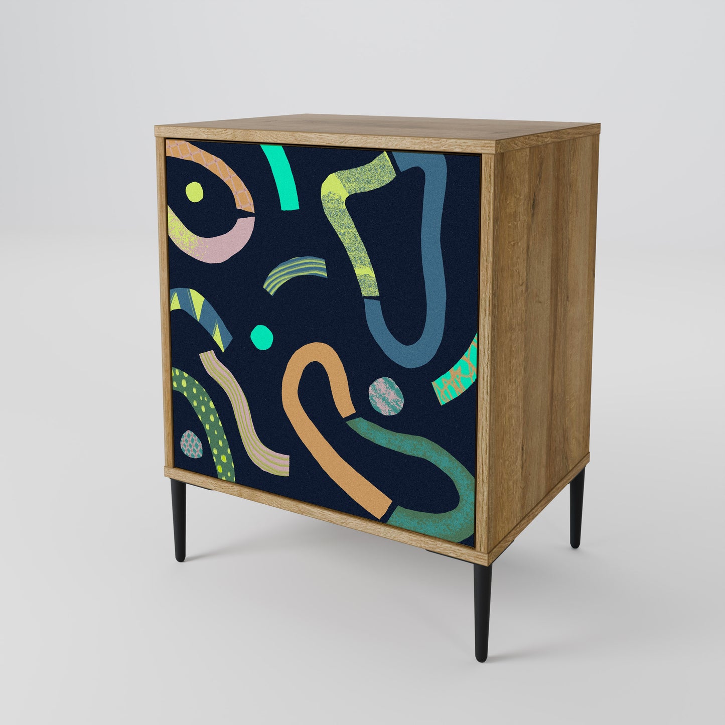 CONTRAST DANCE 1-Door Sideboard in Oak Effect