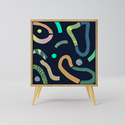 CONTRAST DANCE 1-Door Sideboard in Oak Effect