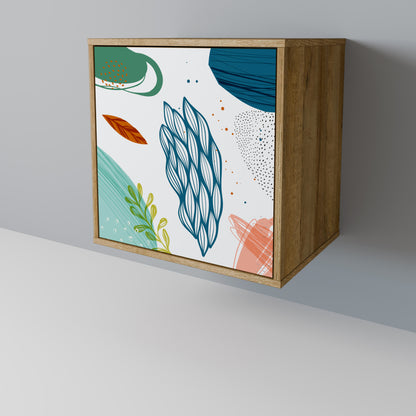 BOTANICAL HURRICANE 1-Door Sideboard in Oak Effect