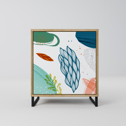 BOTANICAL HURRICANE 1-Door Sideboard in Oak Effect