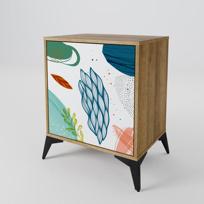 BOTANICAL HURRICANE 1-Door Sideboard in Oak Effect