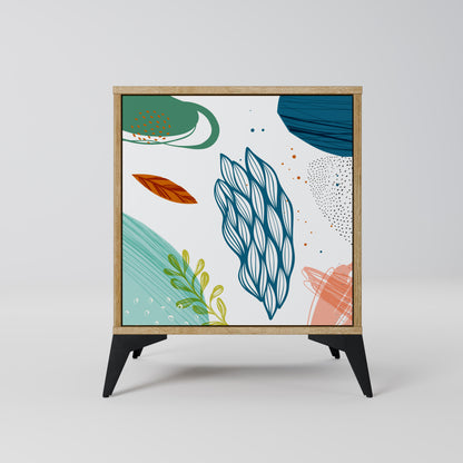 BOTANICAL HURRICANE 1-Door Sideboard in Oak Effect