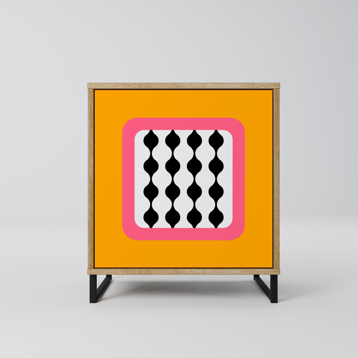 Credenza TEARS IN HEAVEN a 1 anta effetto rovere