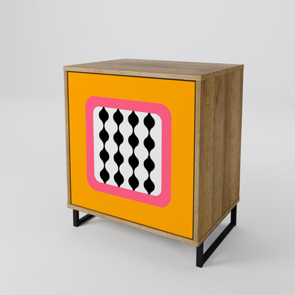 Credenza TEARS IN HEAVEN a 1 anta effetto rovere