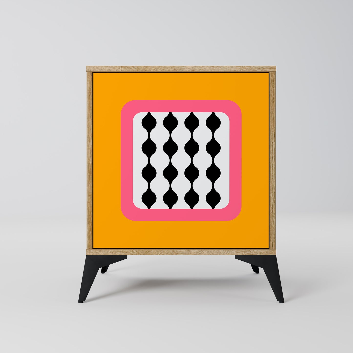 Credenza TEARS IN HEAVEN a 1 anta effetto rovere