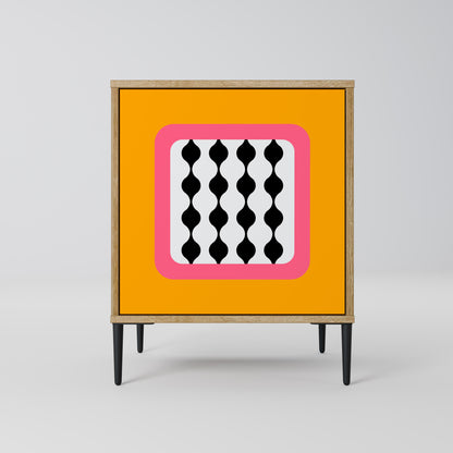 Credenza TEARS IN HEAVEN a 1 anta effetto rovere