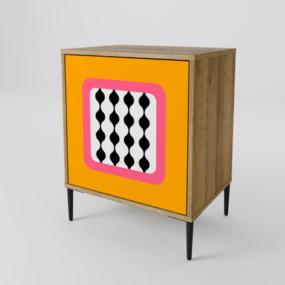 Credenza TEARS IN HEAVEN a 1 anta effetto rovere