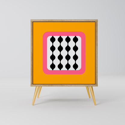 Credenza TEARS IN HEAVEN a 1 anta effetto rovere