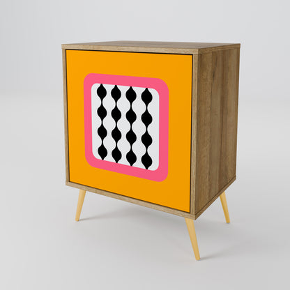 Credenza TEARS IN HEAVEN a 1 anta effetto rovere