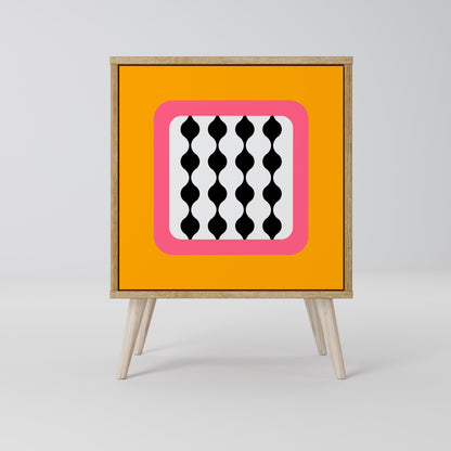 Credenza TEARS IN HEAVEN a 1 anta effetto rovere