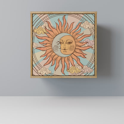 Credenza MYSTICAL STRUCTURE a 1 anta effetto rovere