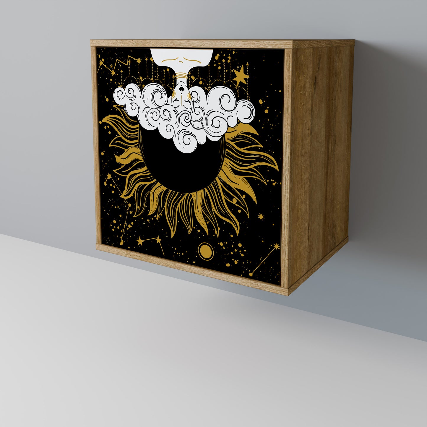 STELLAR CONSTELLATIONS 1-Door Sideboard in Oak Effect