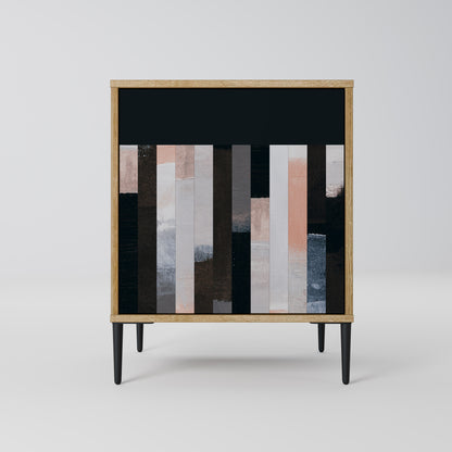 COLLAGE OF RECTANGLES 1-Door Sideboard in Oak Effect