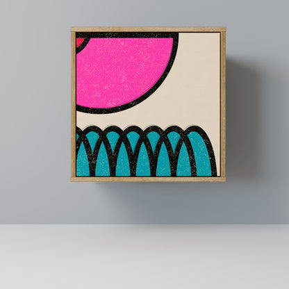 Credenza GEOMETRIC RHAPSODY a 1 anta effetto rovere