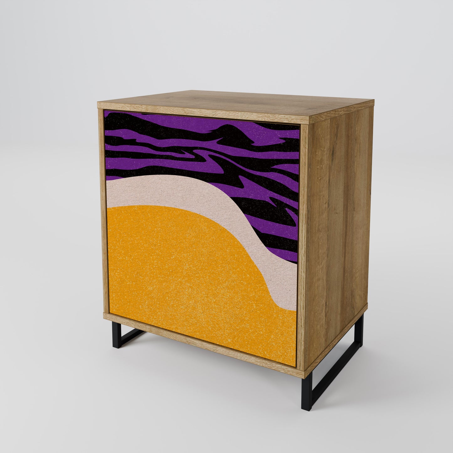 Credenza INDEPENDENT BORDER a 1 anta effetto rovere