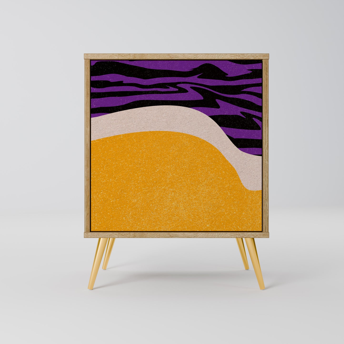 Credenza INDEPENDENT BORDER a 1 anta effetto rovere