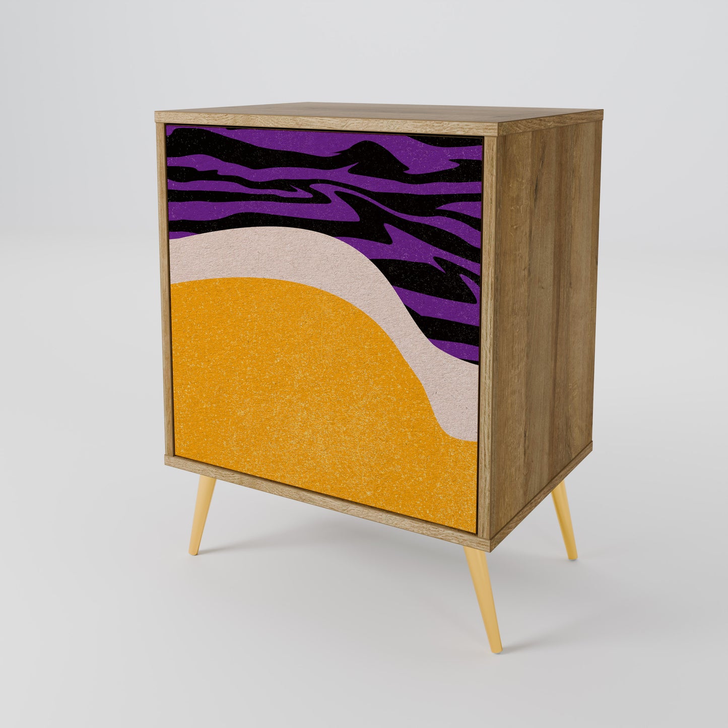 Credenza INDEPENDENT BORDER a 1 anta effetto rovere