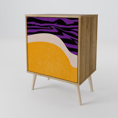 Credenza INDEPENDENT BORDER a 1 anta effetto rovere