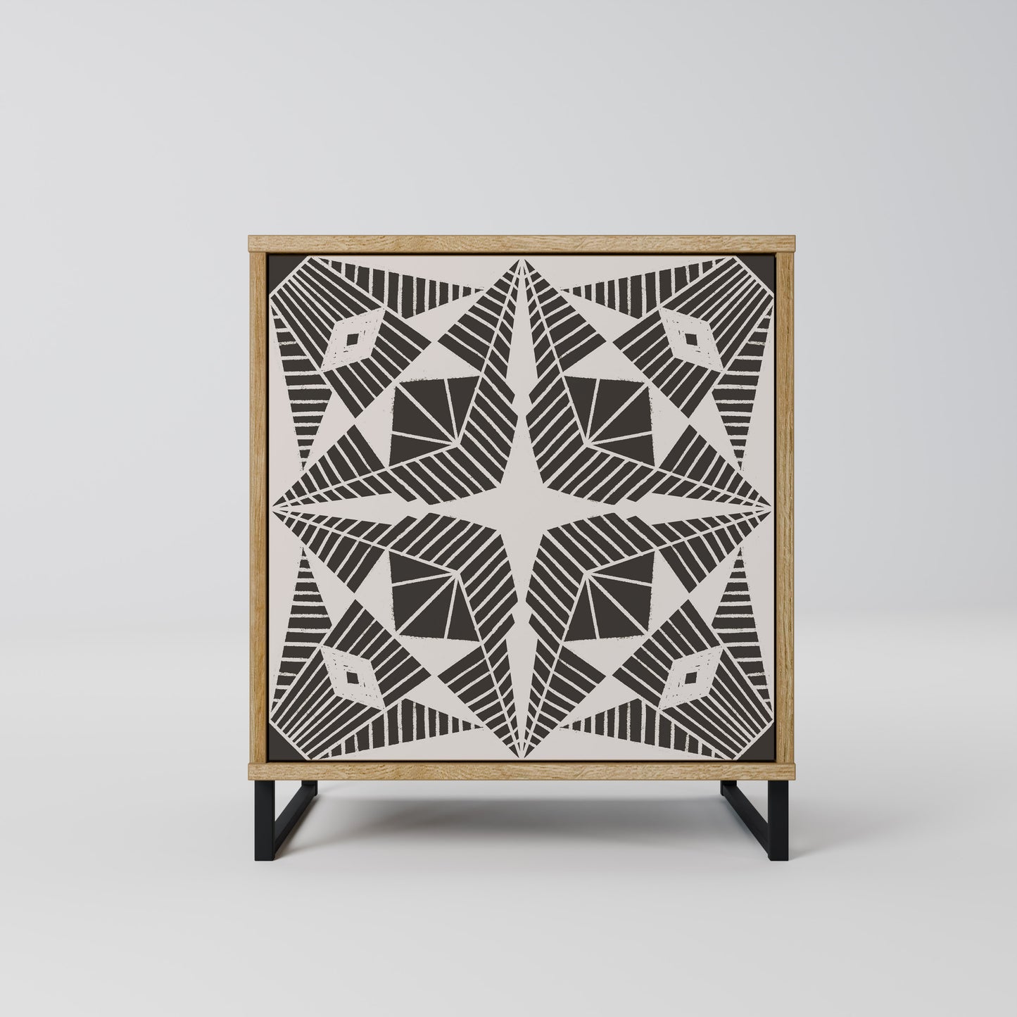 MONOCHROME NEXUS Madia a 1 anta effetto rovere