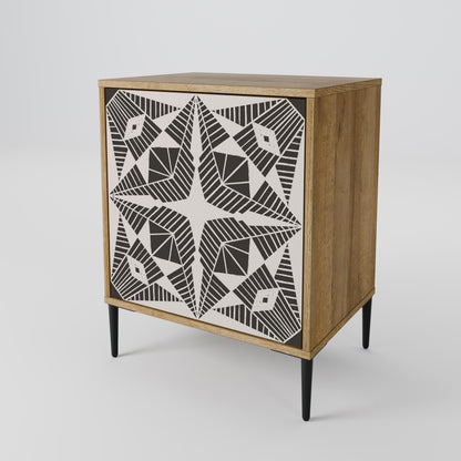 MONOCHROME NEXUS Madia a 1 anta effetto rovere