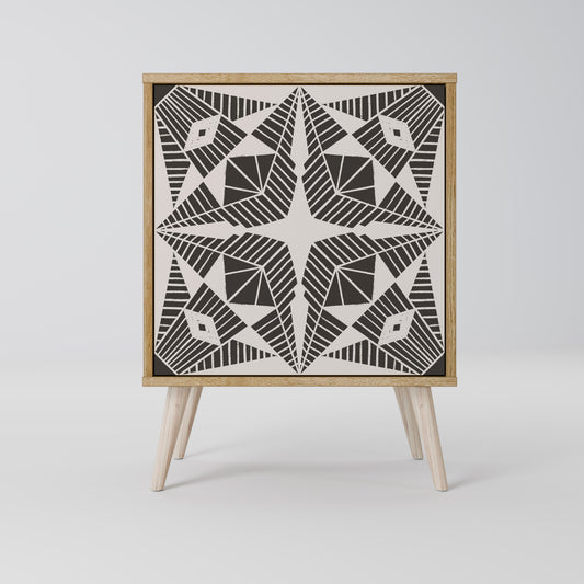 Credenza MONOCHROME NEXUS a 1 anta effetto rovere