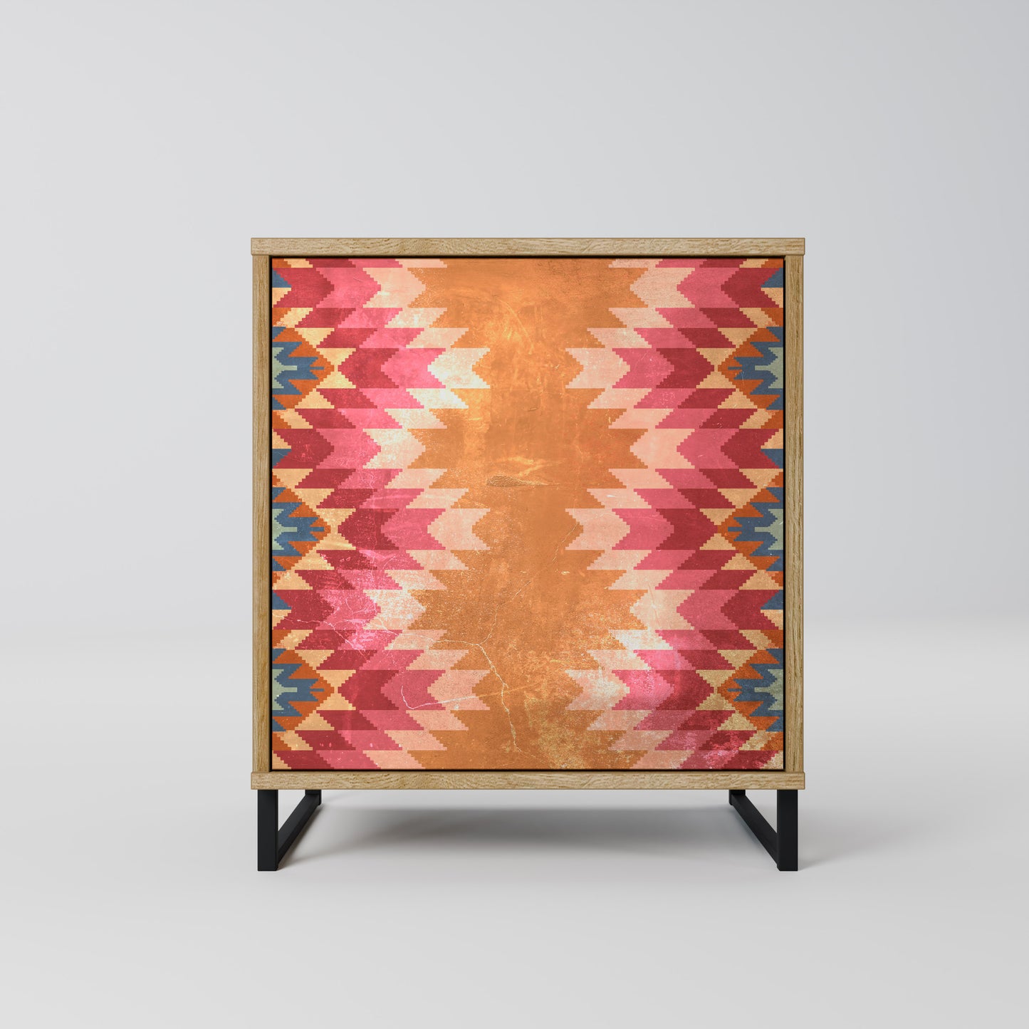 Credenza INDIAN FOLK a 1 anta effetto rovere