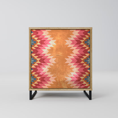 Credenza INDIAN FOLK a 1 anta effetto rovere