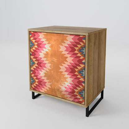 Credenza INDIAN FOLK a 1 anta effetto rovere